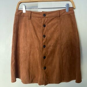 Suede button-down skirt size 6